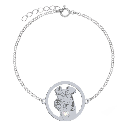Bransoletka z sercem psem Irish Terrier srebro GRAWER GRATIS - MEJK Jewellery