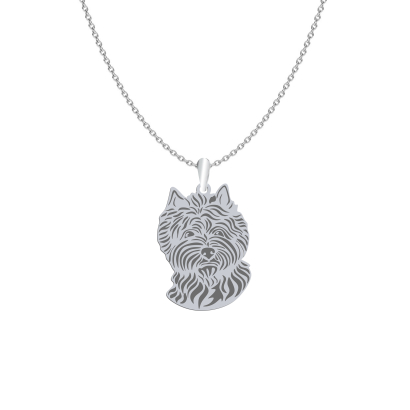 Naszyjnik z psem Cairn Terrier srebro GRAWER GRATIS - MEJK Jewellery