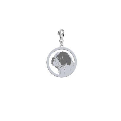 Silver Saint Bernard engraved charms - MEJK Jewellery