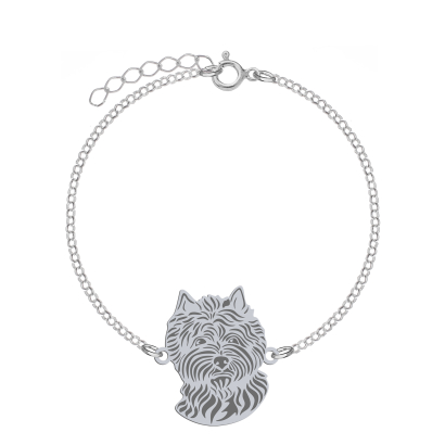 Bransoletka z psem Cairn Terrier srebro GRAWER GRATIS - MEJK Jewellery