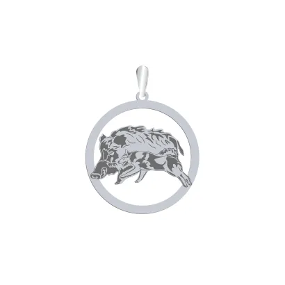 Zawieszka z psem West Siberian Laika srebro GRAWER GRATIS - MEJK Jewellery