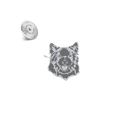 Wpinka z psem Swedish Lapphund srebro - MEJK Jewellery