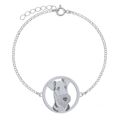 Bransoletka Srebrna Airedale Terrier 925 GRAWER GRATIS - MEJK Jewellery