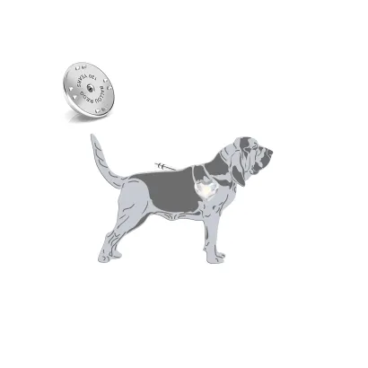 Wpinka z psem Bloodhound srebro - MEJK Jewellery