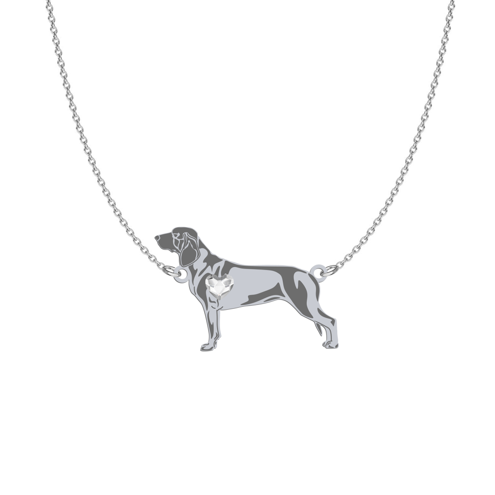 Silver Bavarian Mountain Hound necklace, FREE ENGRAVING - MEJK Jewellery