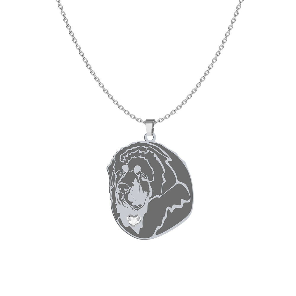 Naszyjnik z psem Tibetan Mastiff srebro GRAWER GRATIS - MEJK Jewellery
