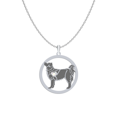 Naszyjnik z psem Swedish Lapphund srebro GRAWER GRATIS - MEJK Jewellery
