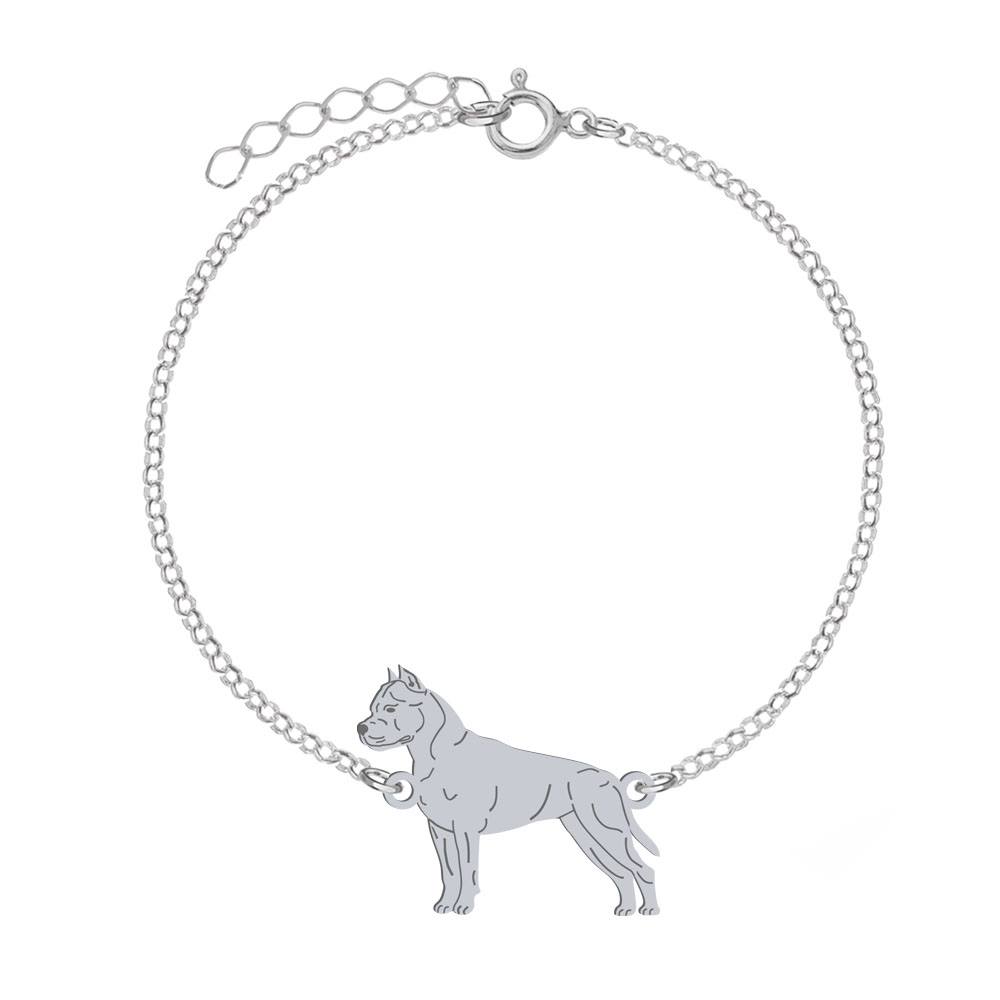 Bransoletka z psem American Staffordshire Terrier srebro GRAWER GRATIS - MEJK Jewellery
