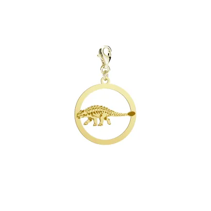 Pozłacany Charms Ankylozaur Dinozaur - MEJK Jewellery