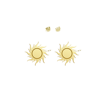Kolczyki Pozłacane Słońce