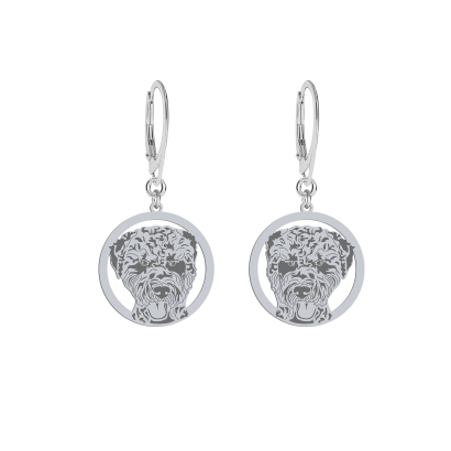 Silver Lagotto Romagnolo earrings, FREE ENGRAVING - MEJK Jewellery