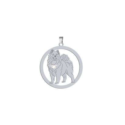 Zawieszka z psem Samoyed srebro GRAWER GRATIS - MEJK Jewellery