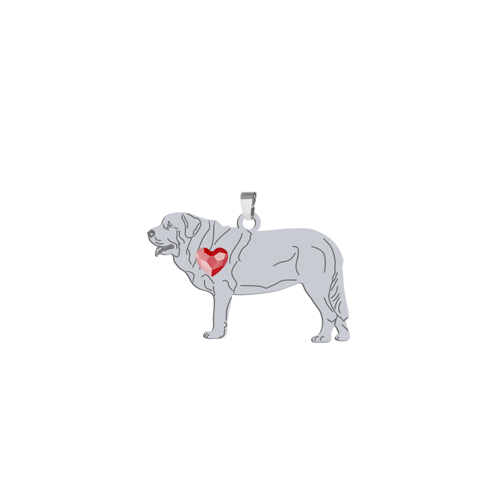 Silver Spanish Mastiff pendant, FREE ENGRAVING - MEJK Jewellery