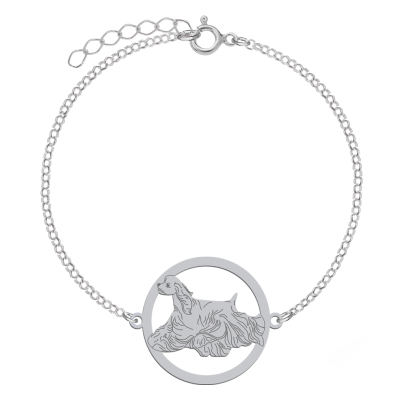 Bransoletka z psem Cocker Spaniel Amerykański srebro GRAWER GRATIS - MEJK Jewellery