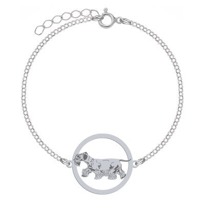 Bransoletka z psem Cesky Terrier srebro GRAWER GRATIS - MEJK Jewellery