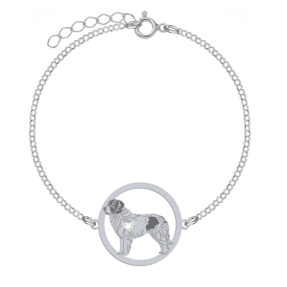 Silver Landseer engraved bracelet - MEJK Jewellery