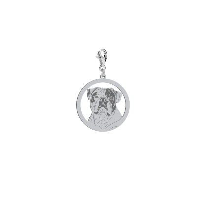 Charms z psem American Bulldog srebro GRAWER GRATIS - MEJK Jewellery