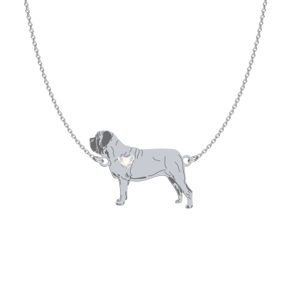 Naszyjnik z psem Mastifem Angielskim srebro GRAWER GRATIS - MEJK Jewellery