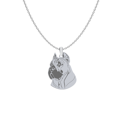 Naszyjnik z psem Dog Kanaryjski srebro GRAWER GRATIS - MEJK Jewellery