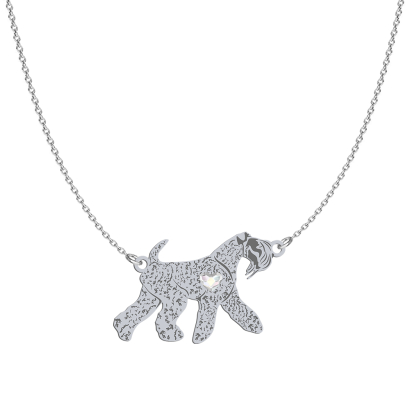 Naszyjnik z psem Kerry Blue Terrier srebro GRAWER GRATIS - MEJK Jewellery